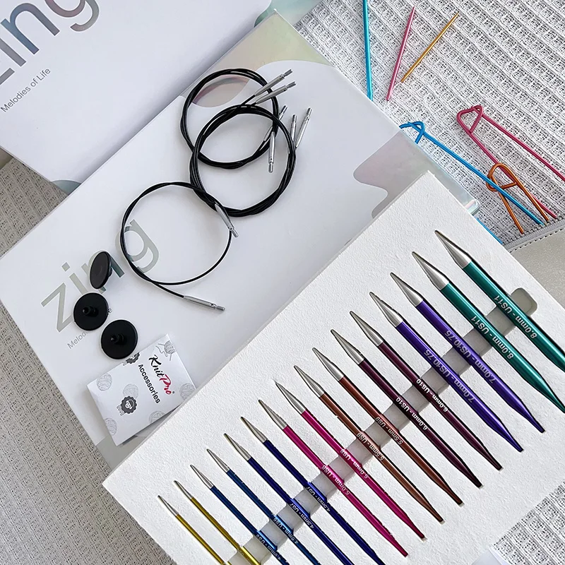 New Knitpro Zing  Interchangeable Knitting Needle Gift  Set