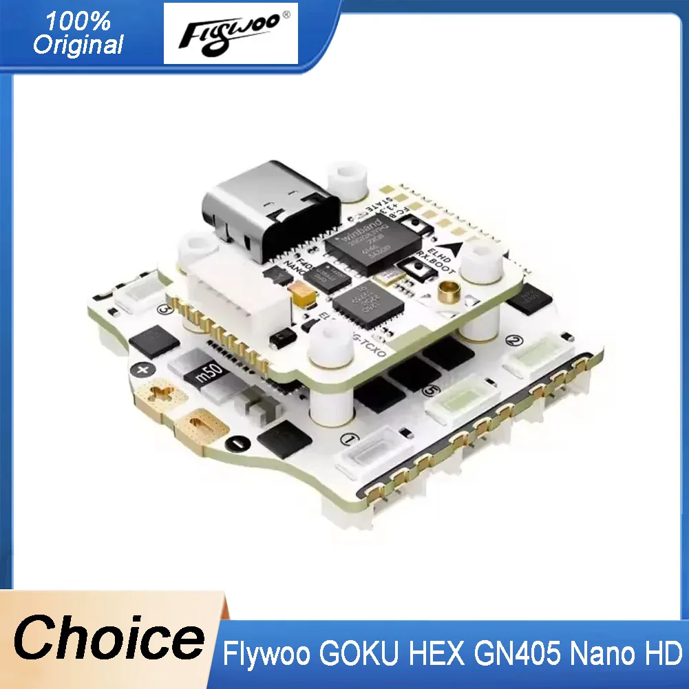 

Flywoo GOKU HEX GN405 Nano HD 20A Stack V3 — TXCO ELRS 2.4G, Plug&Play для DJI O4/O4 Pro