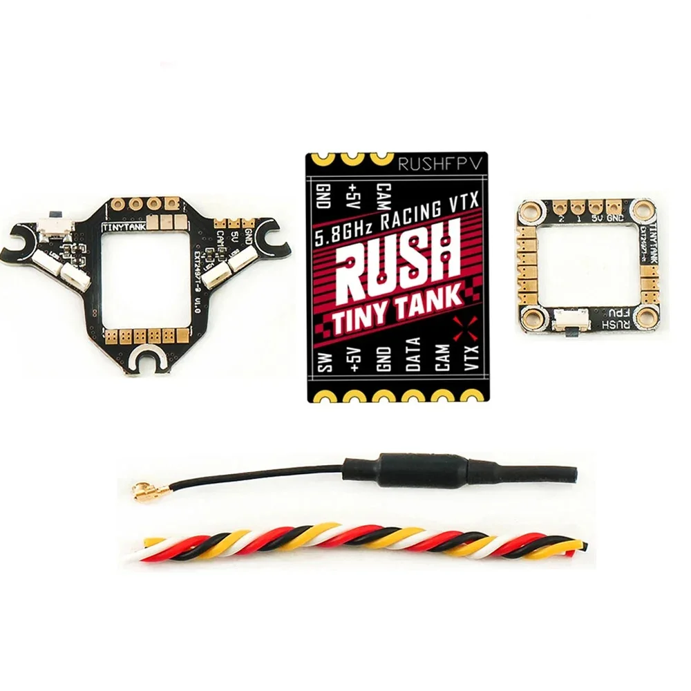 RUSH TINY TANK VTX 48CH 350mW Sender 5V Eingang mit LED-Erweiterungsplatine FPV-Sender für FPV Racing Toothpick Whoop