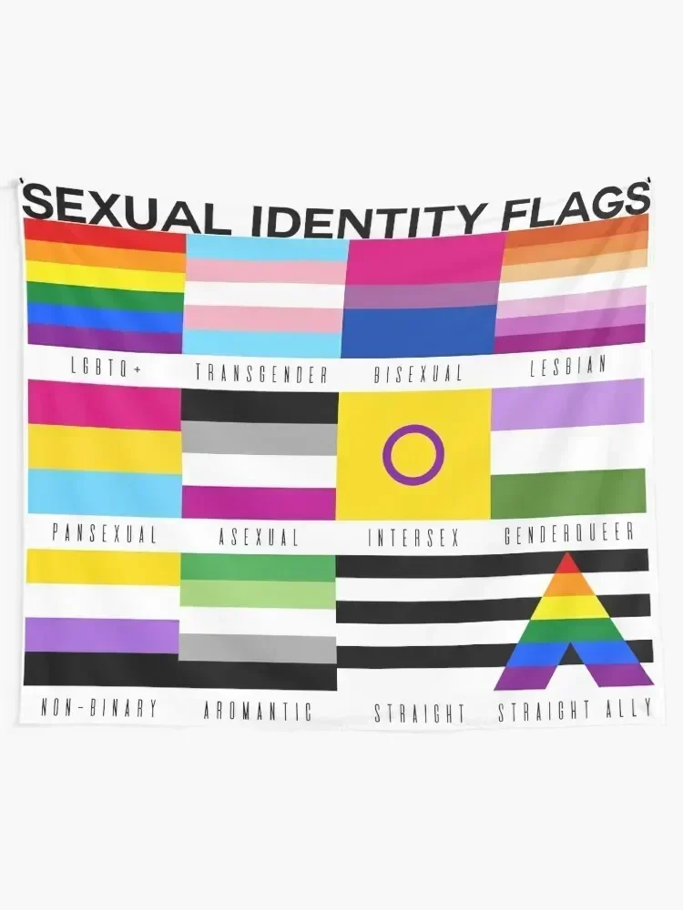 SEXUAL IDENTITY PRIDE FLAGS, LGBTQ+ PRIDE MONTH Tapestry Cute Room Decor Home Supplies Room Decoration Korean Style Tapestry