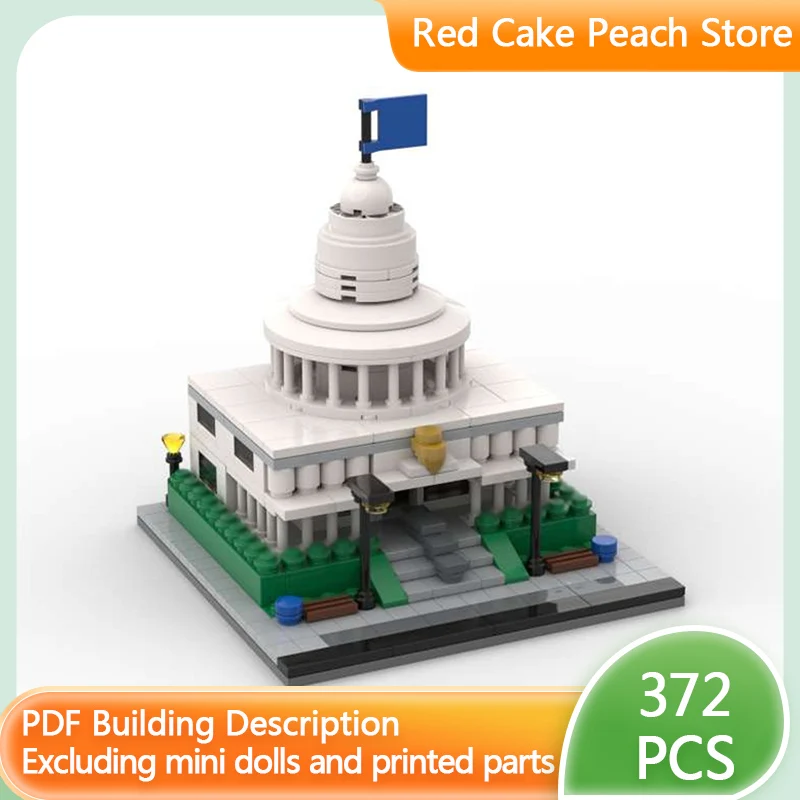 

City Street View Model MOC Building Bricks City Hall Building Modular Technology Children Holiday Gifts Assemble Toys Suit