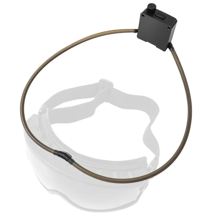 

Goggles AntiFog Fan Kits, Defogger for Goggles with Adjustable Knob, Fan Turbo Button, 610h Runtime for Airsoft, Tactical, Skiin