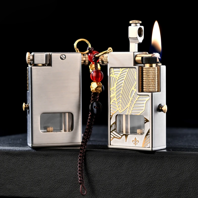 CHIEF Rare Fluid Lighter Vintage Sailor Lighter with Visible Fuel Tank Pocket Lighter for Smokers - EDC Accessories Briquet