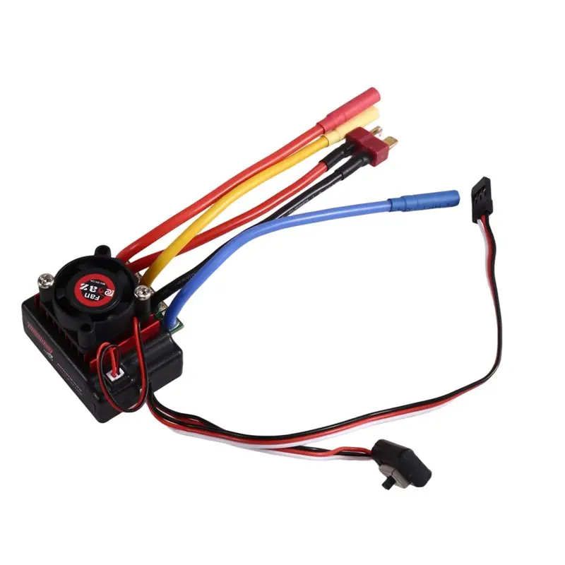 B78B-For 540/3650/3670 RC Car Boat Motor Compatible 12A Brushless ESC Speed Controller With T Plug 4.0Mm Banana Connector 2-3S B