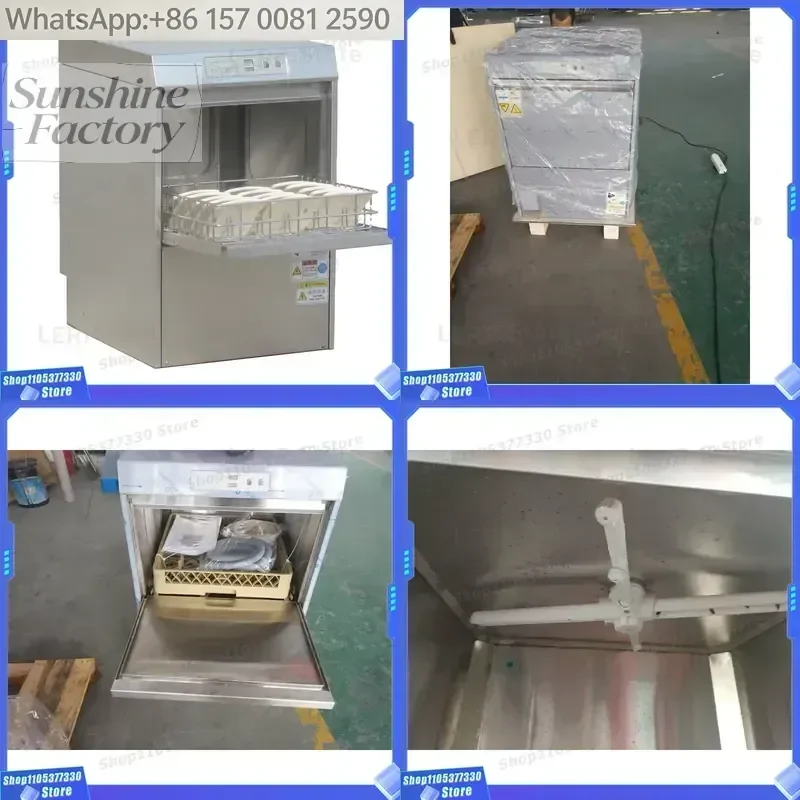 Commercial Electric Undercounter Glass Washer Table Top Dishwasher Machine Mini Built-in Dishwashing Machine 50W Stainless
