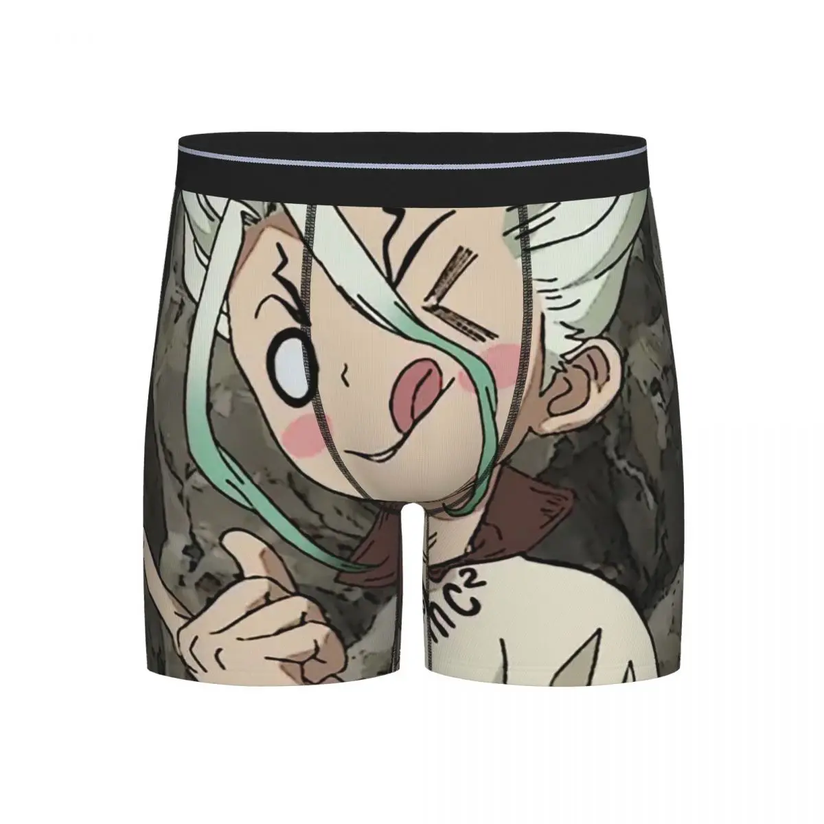 

Long Boxer Underpants Shorts Senku Ishigami Dr Stone Apan Anime Panties Male Soft Underwear for Homme Man Boyfriend Gift