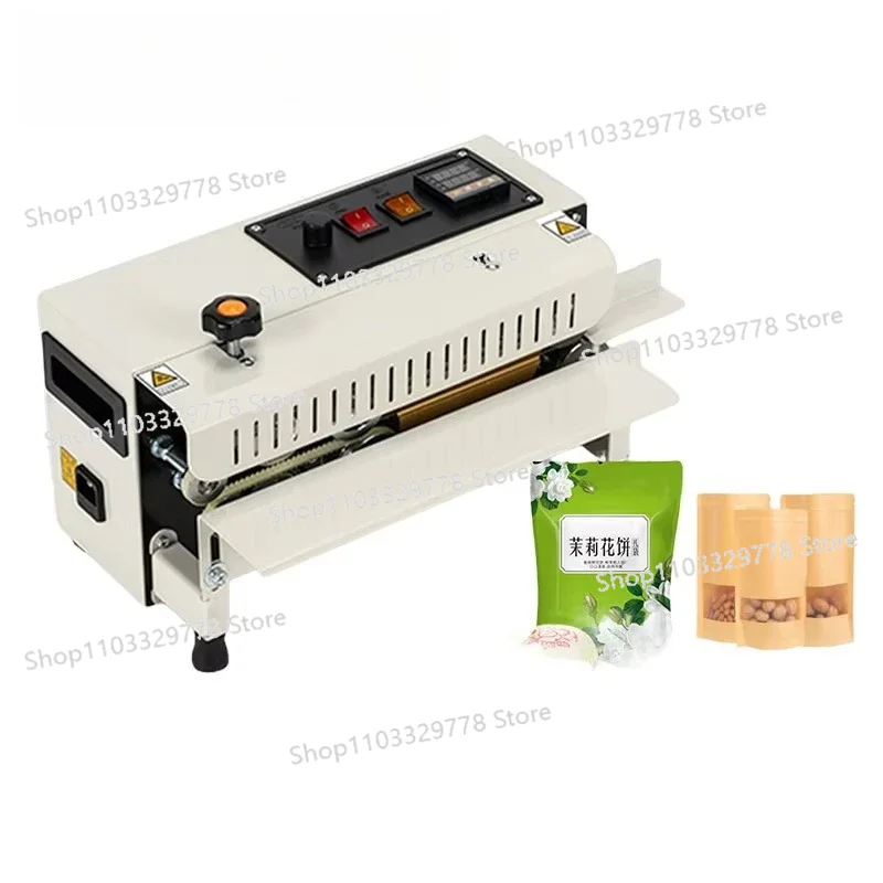 

Commercial Continuous Band Sealer for Aluminum Foil Plastic PE Bags Automatic Food Bags Sealing Machine for Beverage Application