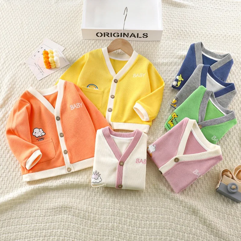 New Autumn Winter Kids Knit Casual Cardigan Warm Sweater Jacket Girls Boys Baby Casual Top Loose Long Sleeves Homewear Children
