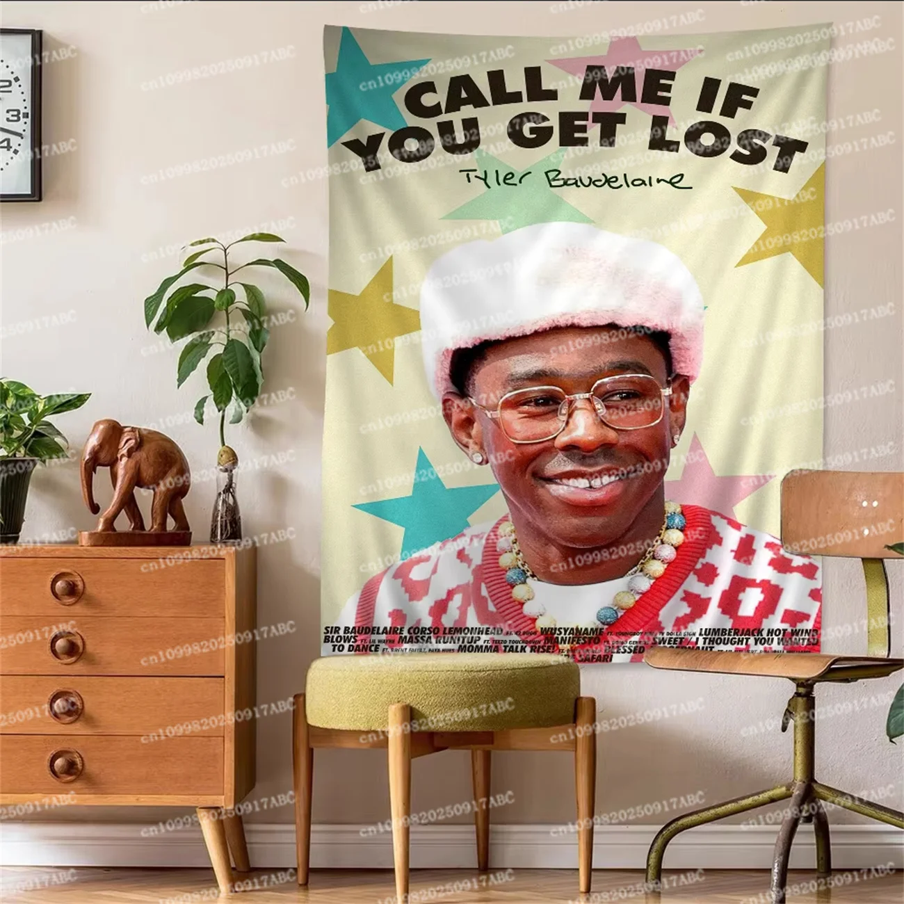 مغني الراب T-TylerS الخالق نسيج ملون الجدار الشنق معلقة التارو الهبي جدار السجاد النوم جدار ديكور فني نسيج المنزل #2