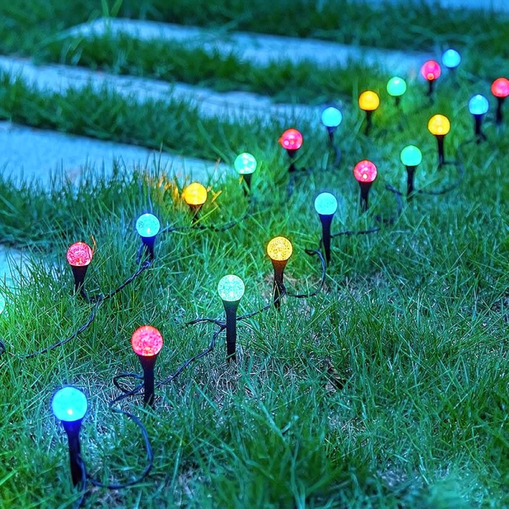 Waterproof Solar Bubble Ball String Light Outdoor Garden Decoration Lawn Lamp Pathway Yard Lighting Decor Accessories