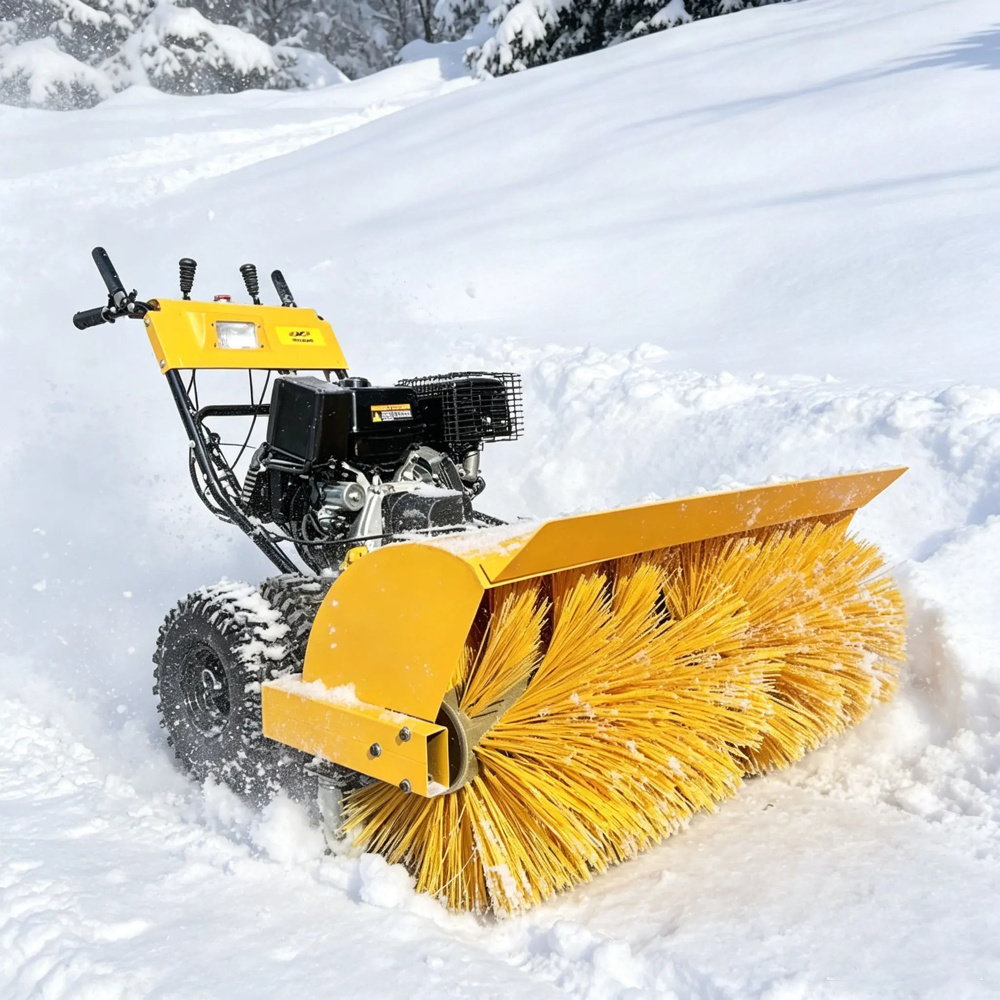 Handheld Snow Sweeper Road Sanitation Machine Portable Electric Snow Removal for Municipal Sidewalk Garden Farm Cleaning Tool
