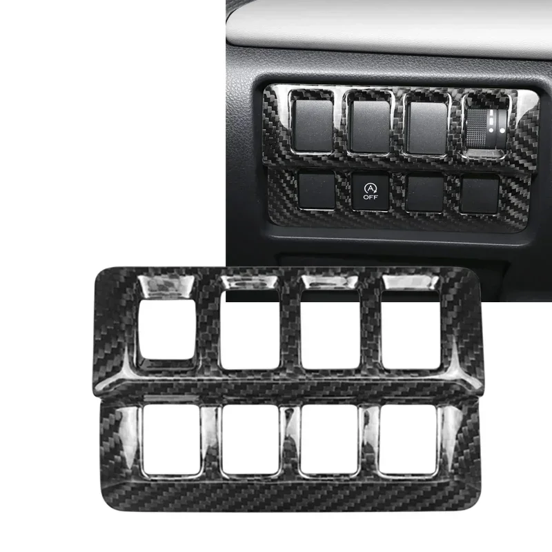 

For SUBARU WRX VB STI S4 Real Hard Dry Carbon Fiber 2022-2024 Interior Headlamp Headlight Switch Button Panel Frame Cover Trim