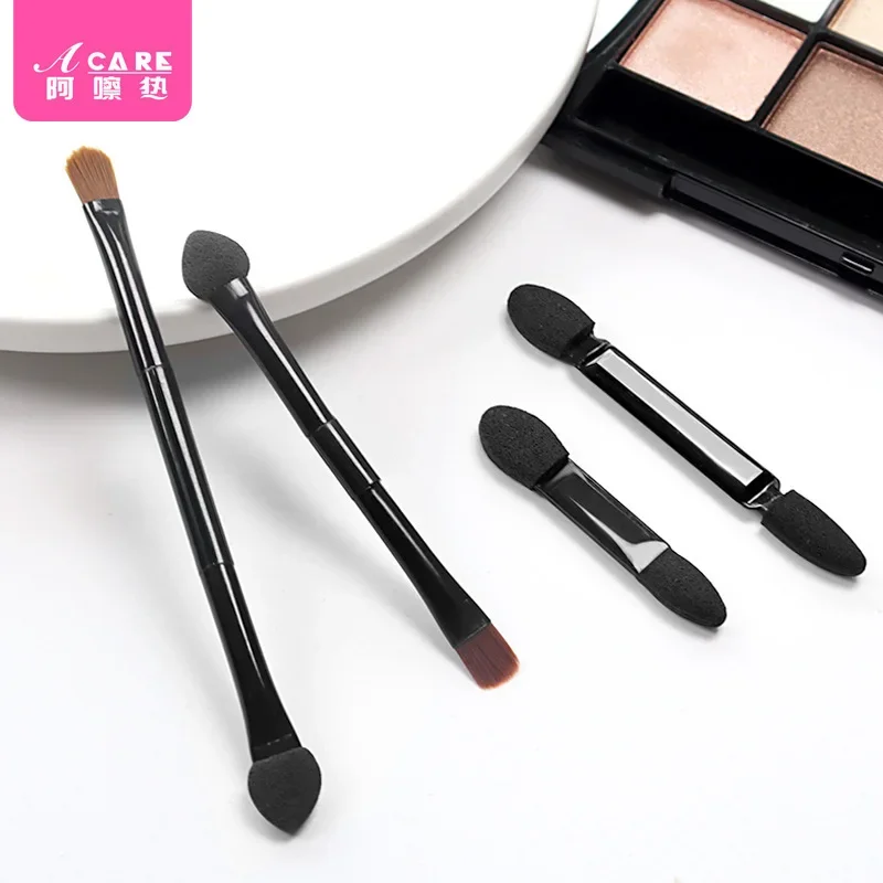 DX01/Eye shadow brush/Disposable/A1PQ4-Easy-to-Use Double-Headed Sponge Eye Shadow Stick Mini Small Sized Portable Large