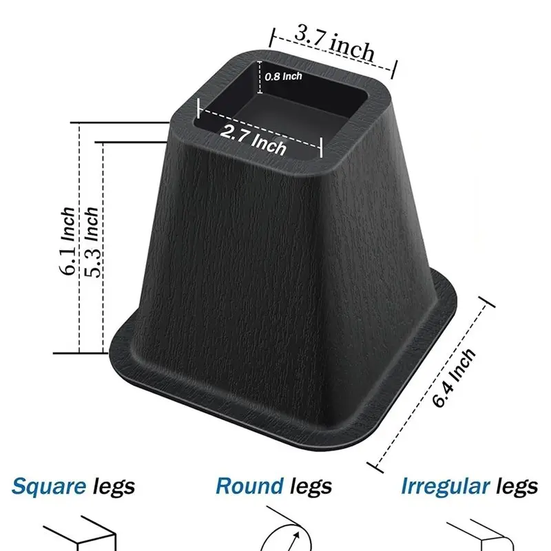 Y39A-For Bed Riser-4 Pack-Furniture Lifters For Beds, Chairs, Tables-For Bed Lifter Accessories