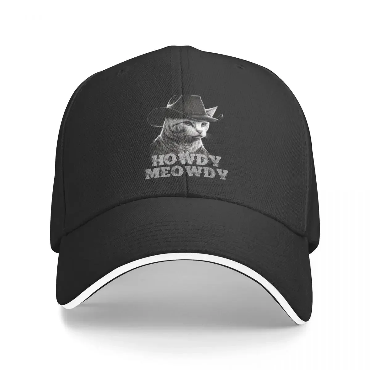Meowdy-gorra de béisbol Vintage para hombre y mujer, sombrero de vaquero con diseño divertido de gato de música campestre, caballo, elegante