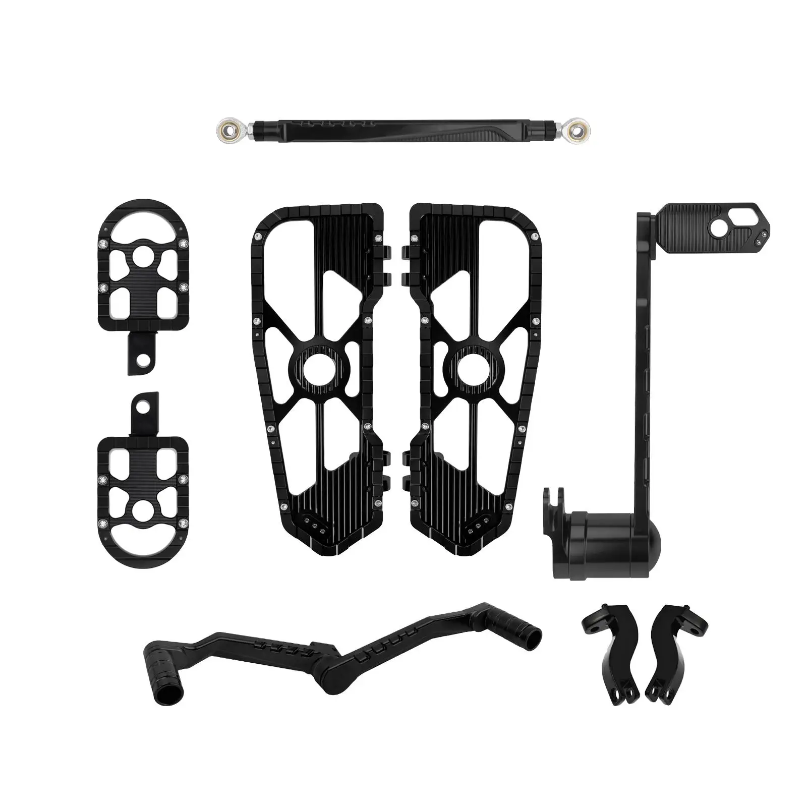 Motorfiets vloerplanken voetsteun schakelhendel remhendel sets bestuurder passagier voetsteun voor Harley Touring Road Street Glide 08-25