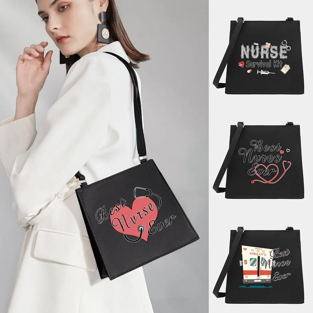 Women Shoulder Crossbody Small Square Bags Nurse Series Pattern Commute Tote Bag Messenger Designer Shopping Purse Handbag