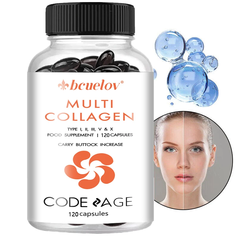 

Multi-Collagen Capsules - Anti-aging, Helps Restore Skin Elasticity, Promotes Hair and Nail Growth and Helps Reduce Wrinkles