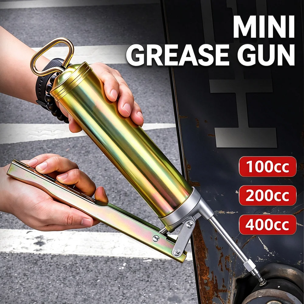 Manual Grease Gun High Pressure Heavy Duty Lubricator 100cc -500cc For Auto Repair Industrial Equipment Maintenance Hand Tool