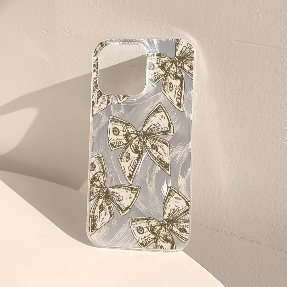 Luxuriöse Dollar-Schleife INS Hülle für iPhone 16 17 15 Pro Max Hüllen iPhone 17 11 12 13 ProMax 14 Plus 16E 8 XS XR Weiche Stoßfeste Schutzhülle – Detail 2