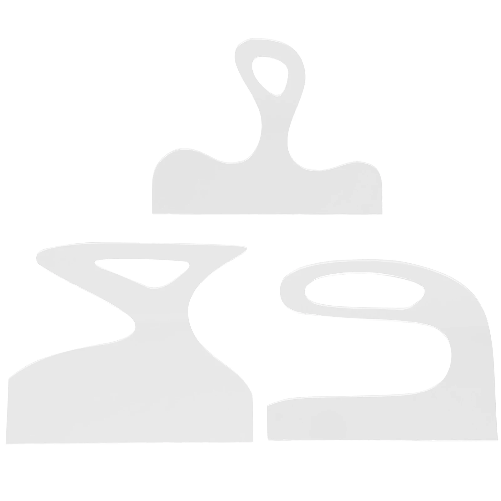 

3pcs Acrylic Cutting Board Handle Template Reusable Clear Stencil For Wood Plastic Chopping Boards Kitchen Tool Woodworking