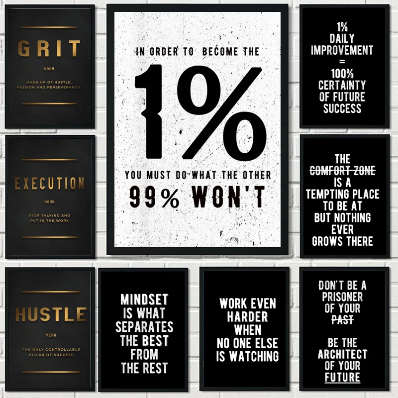 Canvas Painting Art Wall Pictures Prints Modern Wall Art Motivational Poster and Prints Office Decor Entrepreneur Inspirational