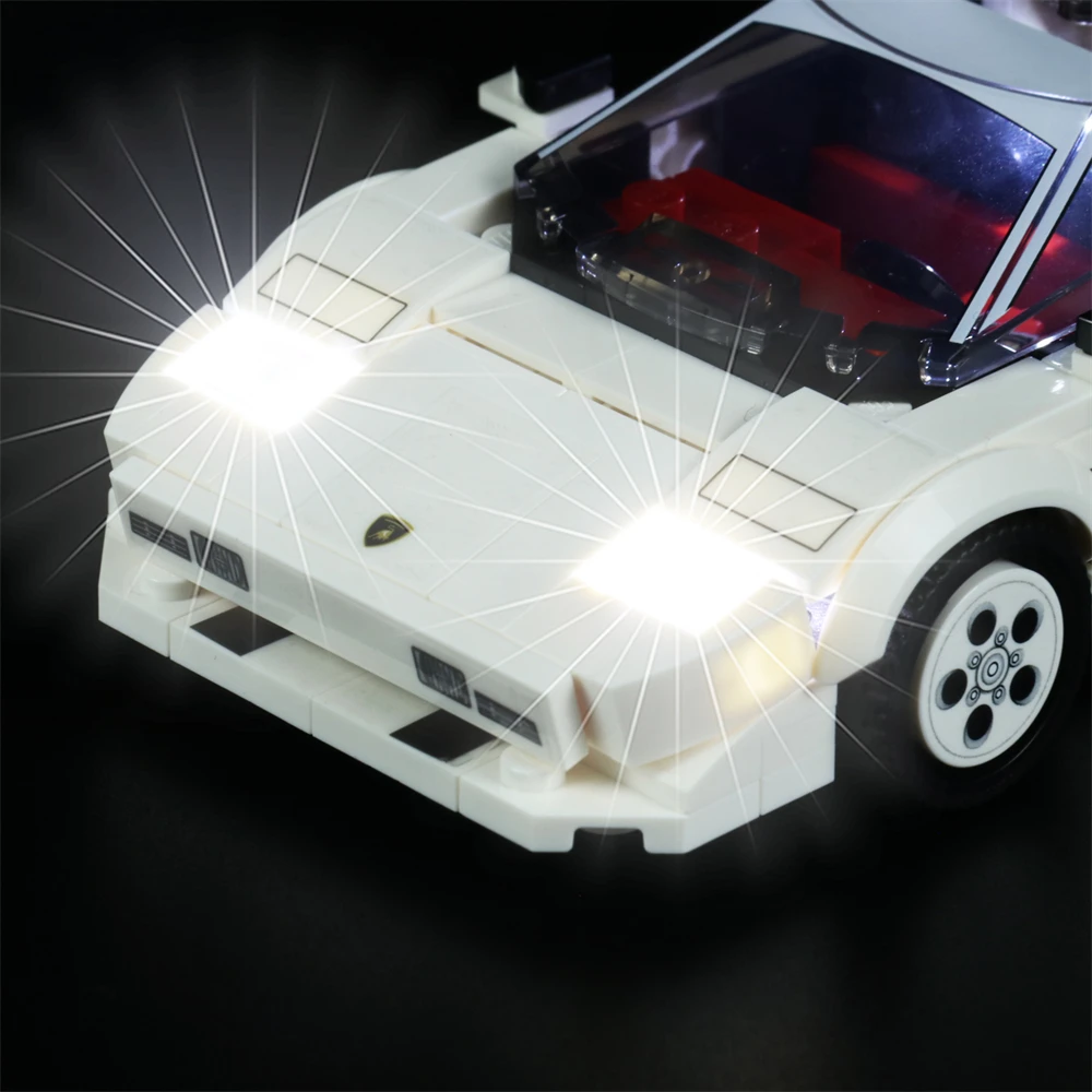 Vonado LED Lighting Set for 76908 Sports Cars Speed Racing Collectible Bricks Light Kit, Not Included Building Model