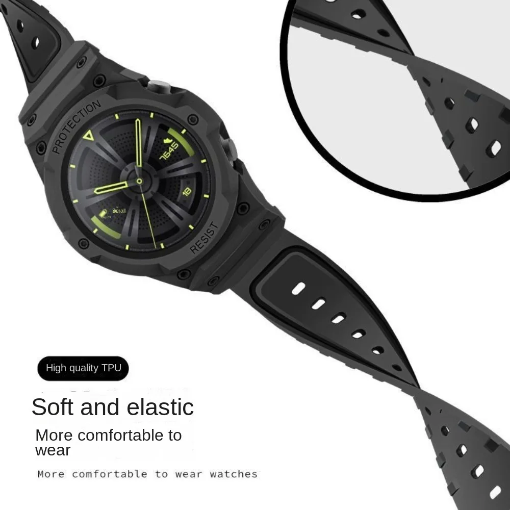 New TPU Watch Strap 46mm Sports Style Watch Case Adjustable Fall Prevention Watch Protective Cover for Huawei Watch GT3/GT2