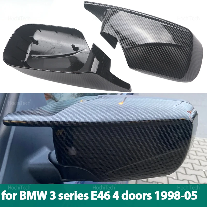 

Крышка бокового зеркала заднего вида, корпус из углеродного черного цвета для BMW 3 серии E46, 4 двери 1998-2005 51168238376 51168238375