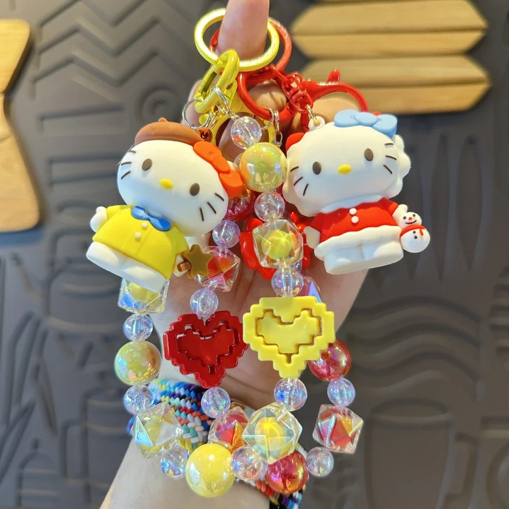 

New Creative Mobile Phone Chain, Hello Kitty Animation Keychain, Bag Pendant, Fashion Accessories, Girl Gifts.