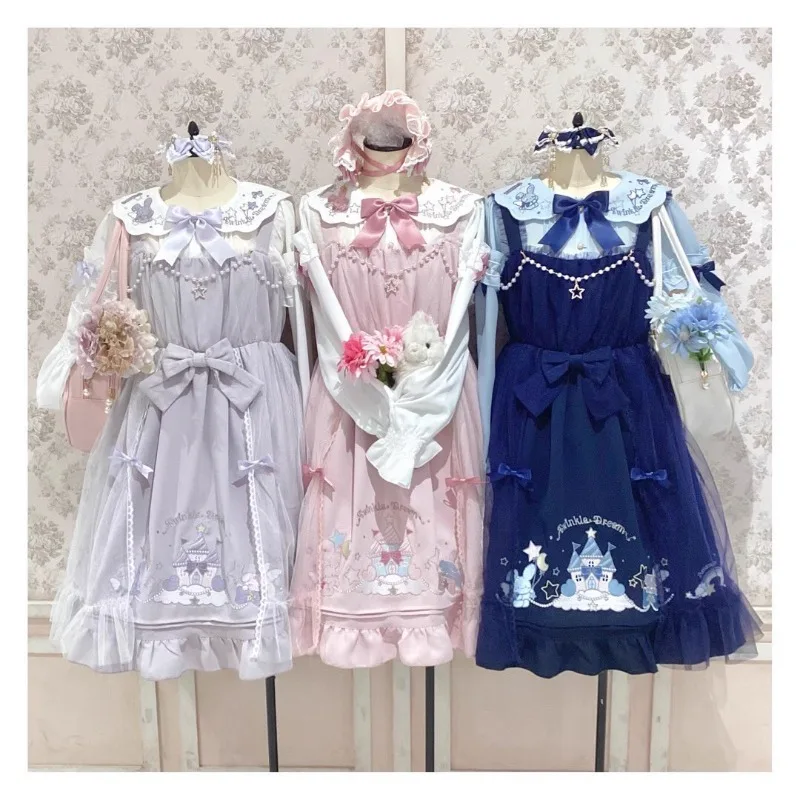 Japanese Lolita Cute Cartoon Heavy Industry Embroidery Doll Collar Shirt Women's Popular Loose Versatile Long-sleeved Top Blouse