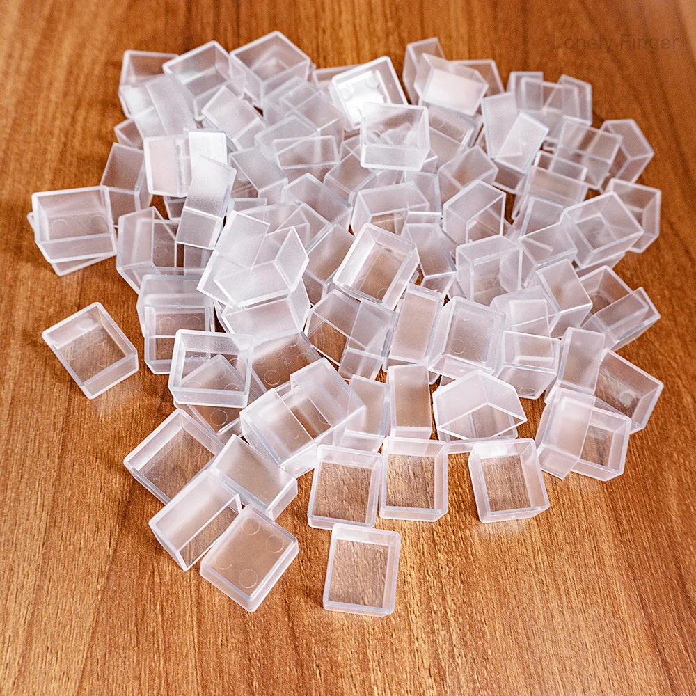 25/50 قطعة 2 مللي نصف مقالي ألوان مائية فارغة ، علب ألوان مائية بلاستيكية لزيوت الألوان المائية لوحة أكريليك للسفر #1