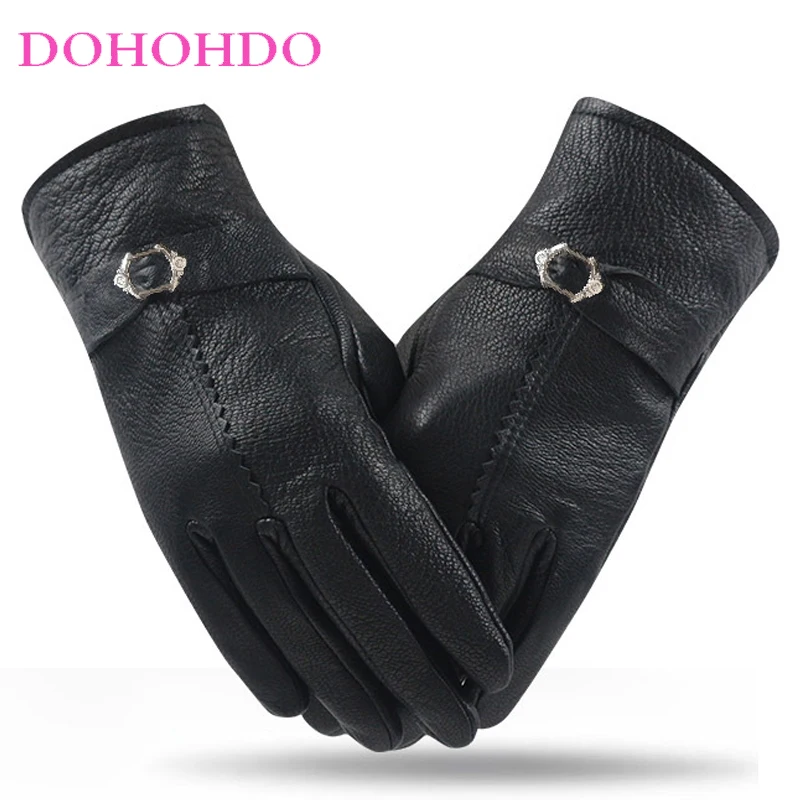

Gloves Ladies Thickened Cold Warm Wear Resistant Outdoor Sports Winter Accessories Waterproof Non Slip Black Gloves Guantes Moto