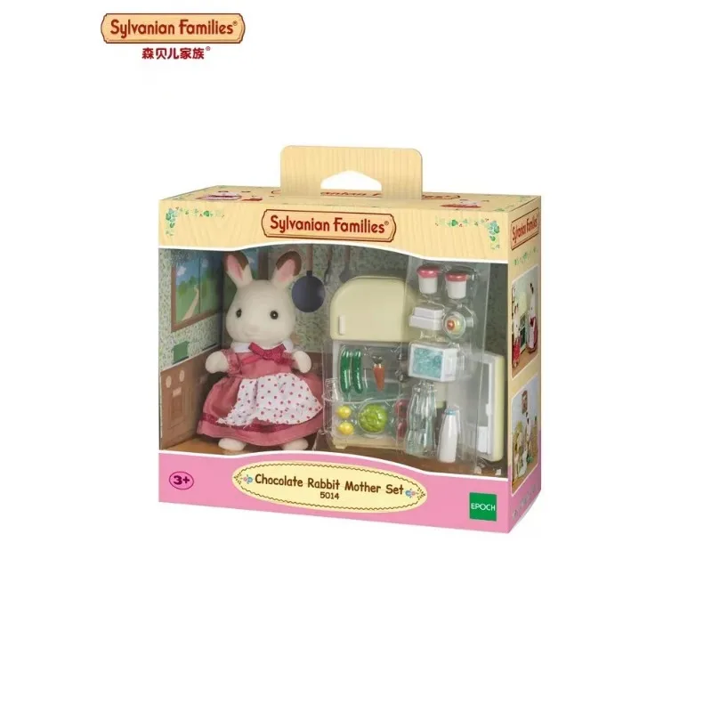 Sylvanian Families-Ensemble de meubles de colonne vertébrale lapin en chocolat pour filles, modèle de beurre mignon Kawaii, jouets pour enfants, cadeaux d'anniversaire