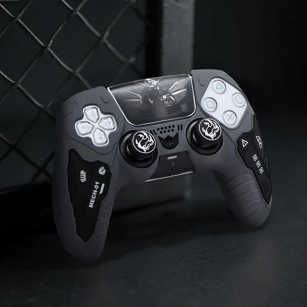 Matte Silicone Soft Protector for Sony DualSense Edge Game Controller Case Tactical Skin with Thumb Stick Grip Cap Cover for PS5 - view 3