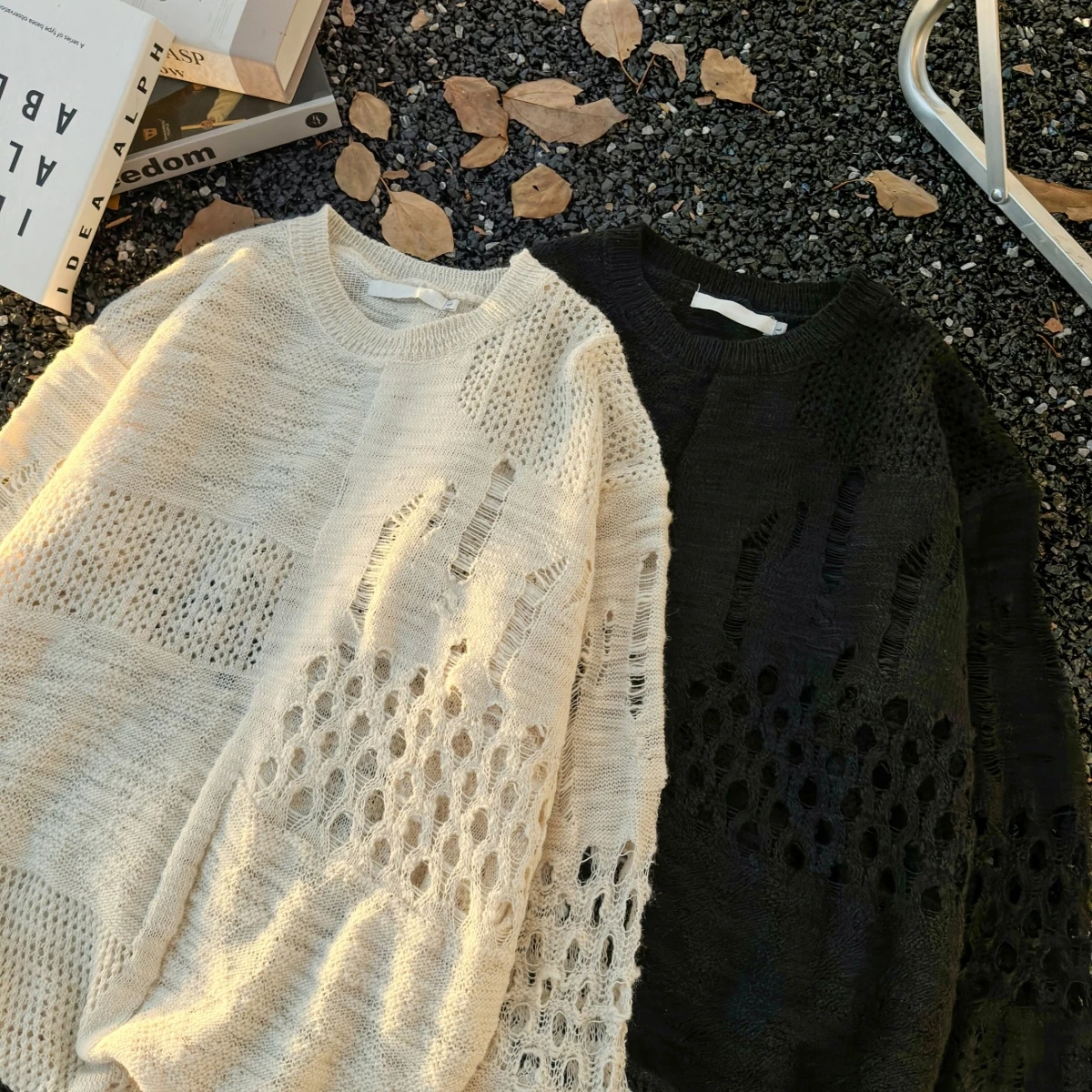 미국 레트로 남성 니트 스웨터 울로 된 빈티지 스타일 가을 겨울 루즈핏 버튼업 레귤러 길이 긴팔