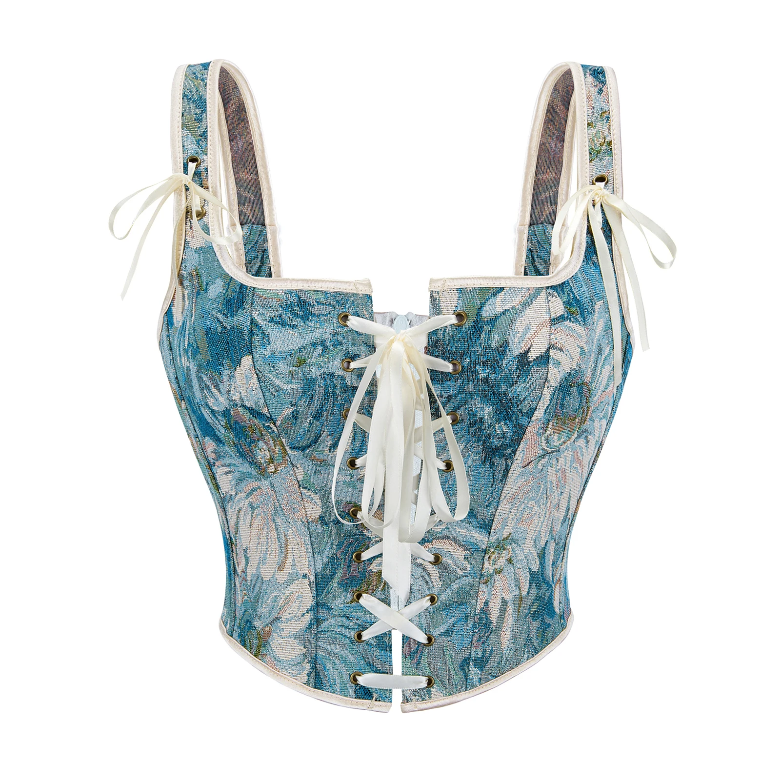 

Floral Corset For Women Elegant Lace Up Corset Top Sexy Vintage Corset Shapewear Summer Clothing