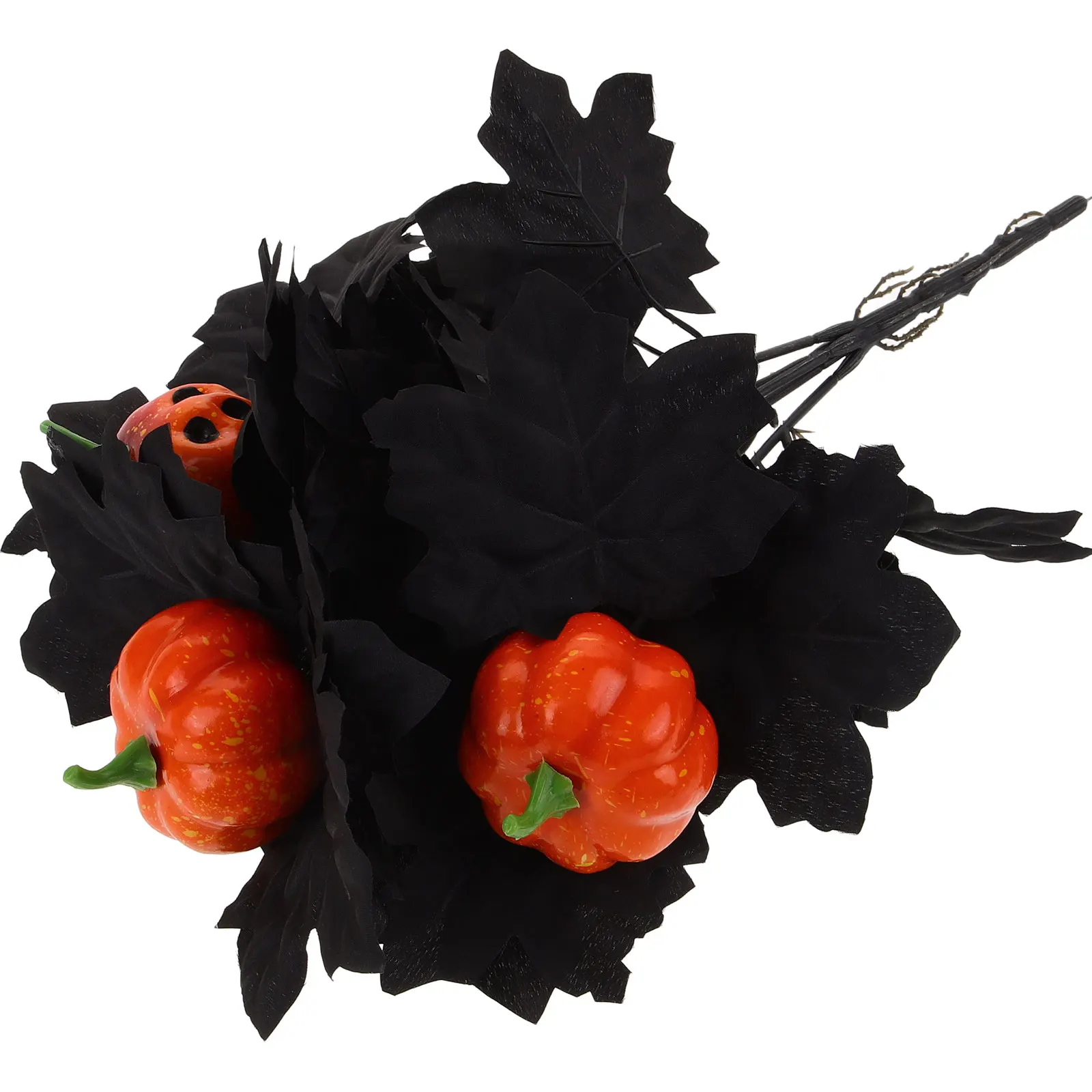 

Simulation Leaf Decoration Artificial Maple Branches Black Faux Halloween Leaves Decor Home Office Wall