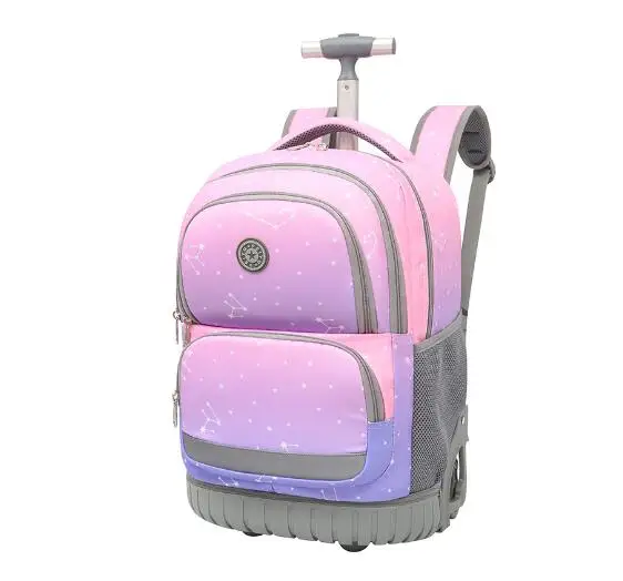 18 Inch School Trolley Bags for kids Rolling Luggage backpack for girls Travel Trolley Bags boy's Wheeled Backpack for school