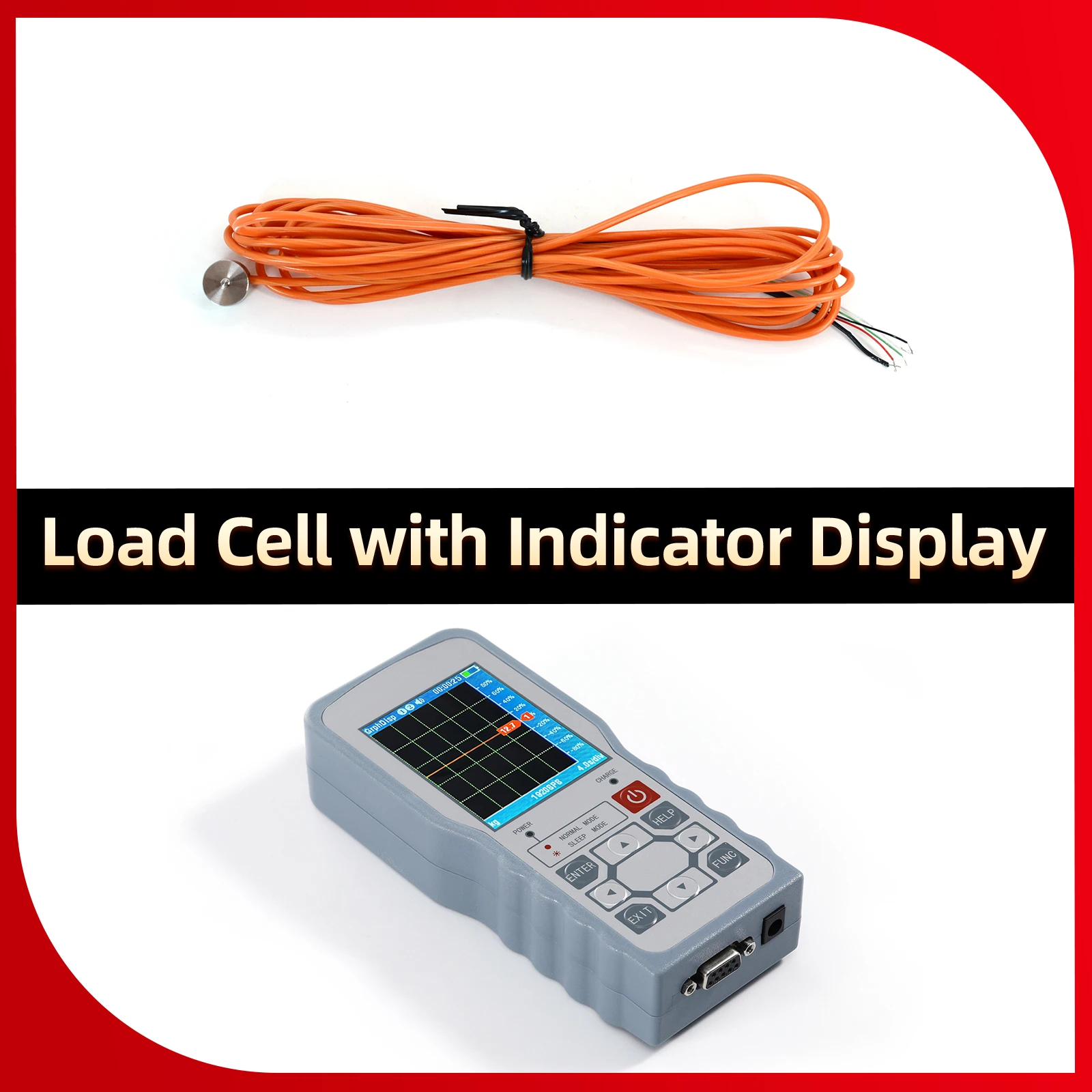 

Mini Load Cell Sensor+Digital Force Gauge,Test Tension and Compression Force,High Precision Weighing Sensor,Alarm Modes