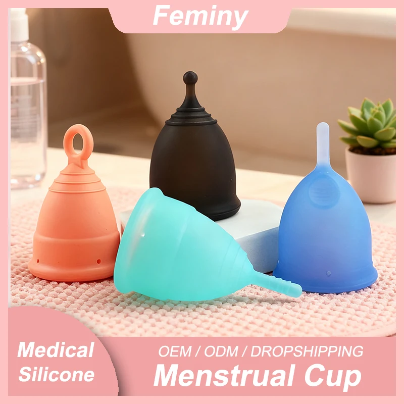 

Feminy Medical Silicone Menstrual Cup Soft Woman Approved Certified Menstrual Bowls Vaginal Tampons Period Cup Menstrual Cups XS