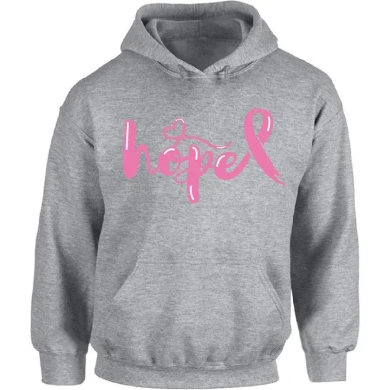 Breast Cancer Survivor Unisex Hoodie Pink Ribbon Couple Hoodies Cancer Survivor Gift  Long Sleeve Aesthetic Hoodie Streetwear