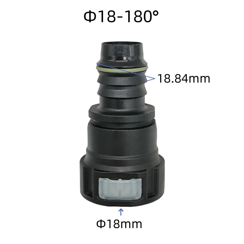 ข้อต่อเชื่อมต่อท่อน้ำมันเชื้อเพลิงขนาด 18 มม. แบบเร็ว ข้อต่อตัวเมีย 18 มม. อุปกรณ์พลาสติก ข้อต่อแบบงอ ข้อต่อตรง 10 ชิ้น/ชุด