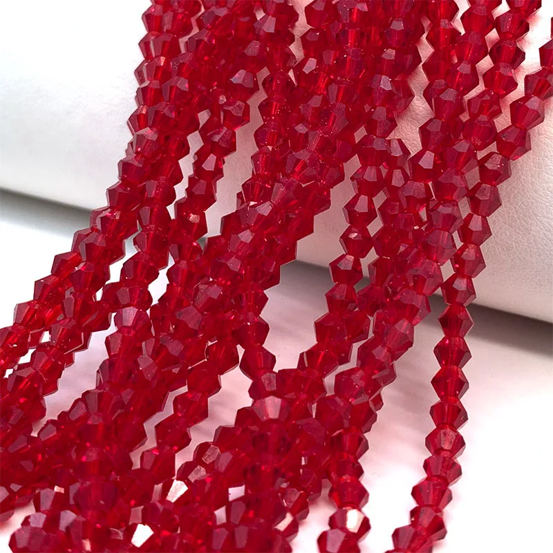 3 4 6mm Bicone Crystal Beads Faceted Loose Spacer Glass Beads for Jewelry Making Supplies Necklace Bracelet Earrings DIY