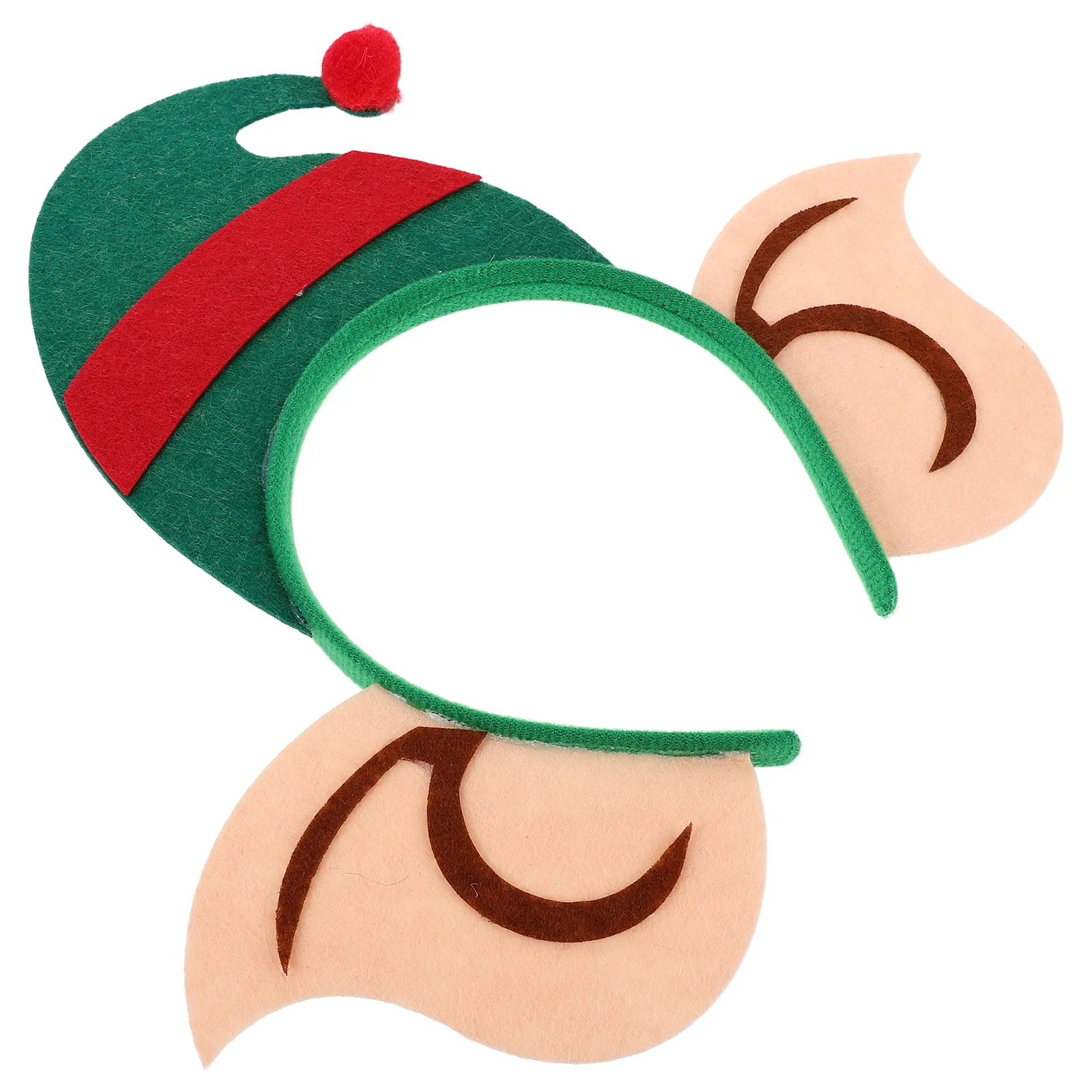 

2Pcs Christmas Elf Hat Headbands Cute Holiday Party Hair Accessories Soft Felt Xmas Photo Booth Props Girl Chriatmas Headband