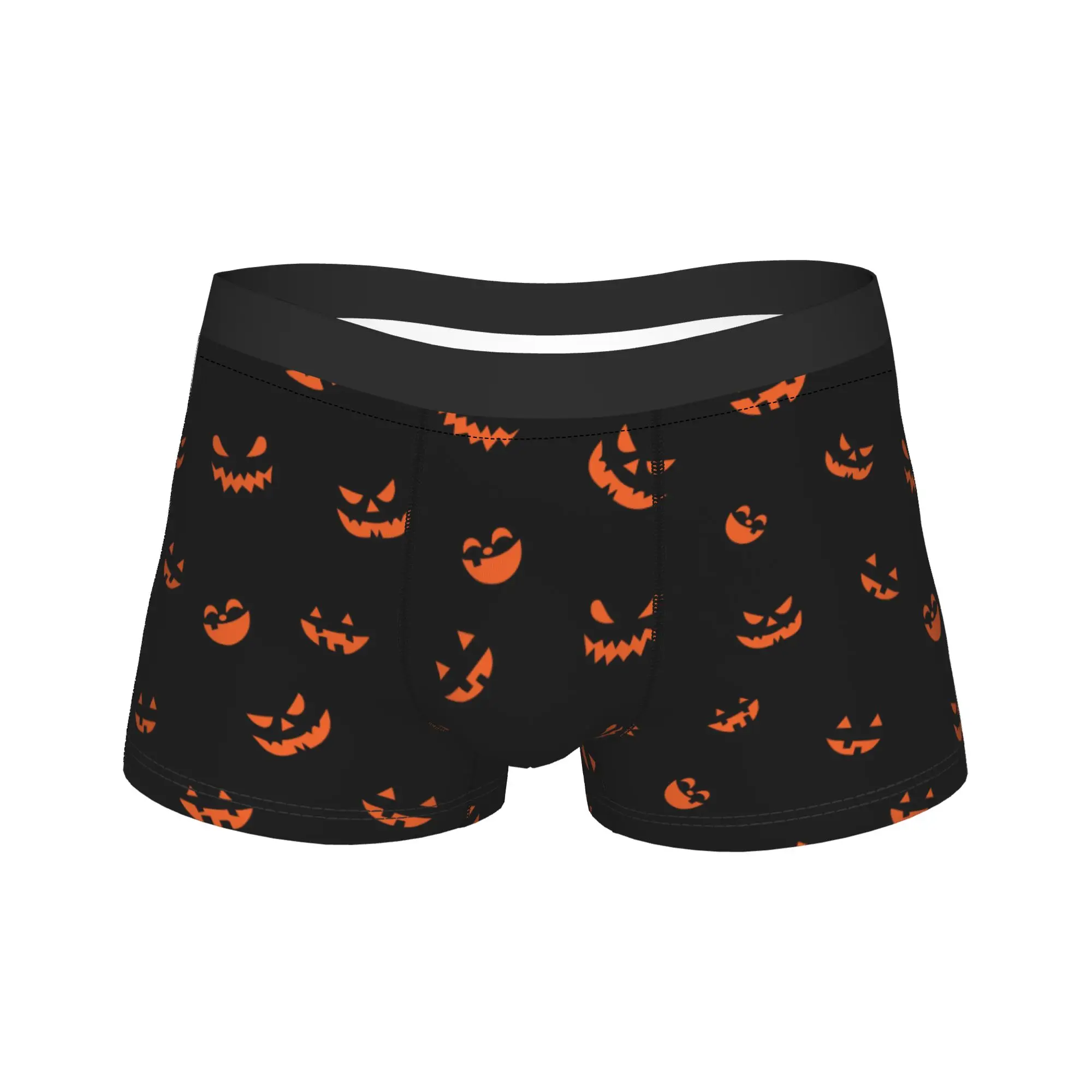 Man Happy Halloween Underwear Pumpkin Terror Fashion Boxer Briefs Shorts Panties Male Breathable Underpants S-XXL
