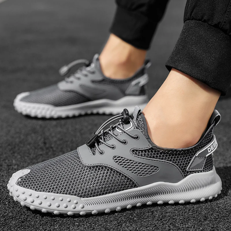 

Net face men's shoes 2025 summer new breathable lightweight non-slip sports soft sole men's casual sports fashion shoes