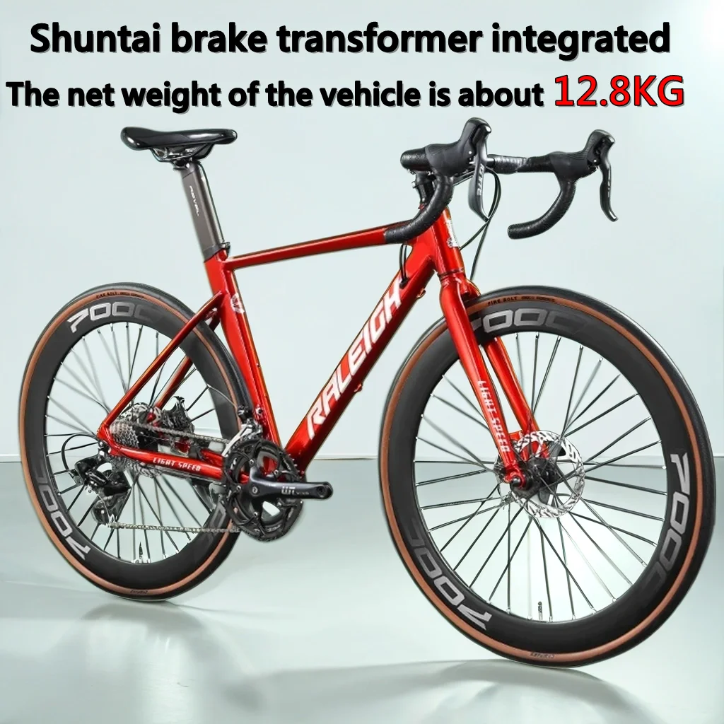 700C curved handlebar road bicycle hydraulic disc brake gravel bike 14/16/18 speed Road Racing Bike aluminum alloy frame racing