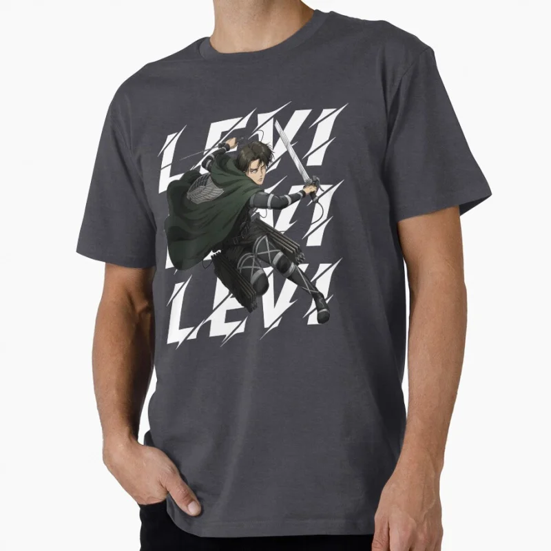 Captain Levi AOT Attack On Titan Gift t shirt for Anime lover Cartoon Graphic Y2K clothes Large size Tops Manga printed Tee