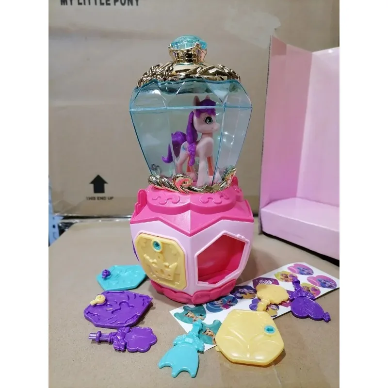 Hasbro My Little Pony Treasure Box Meisjes Speelhuis Grappig Speelgoed Model Lichte Muziek Collectie Acton Figuur Kinderen Verjaardagscadeautjes